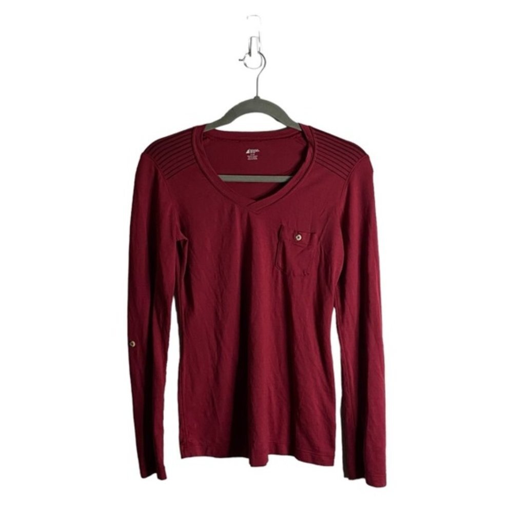 MEC Women's Pink V-Neck Long Sleeve T-Shirt